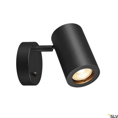 Image de Enola B Applique avec interrupteur noir GU10 max. 50W
