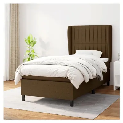 Produktbild von Lattenrost mit Matratze, Dunkelbraun, 80 x 200 cm, Plattformbett mit Lattenhalter, einfache Montage, für Schlafzimmer, Erwachsene