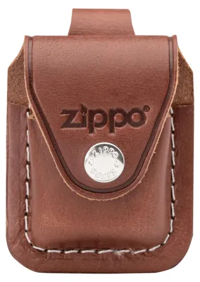 Productafbeelding van Elegantie leren etui voor een Zippo aansteker, bruin van kleur, met clip, modelnummer 60001216