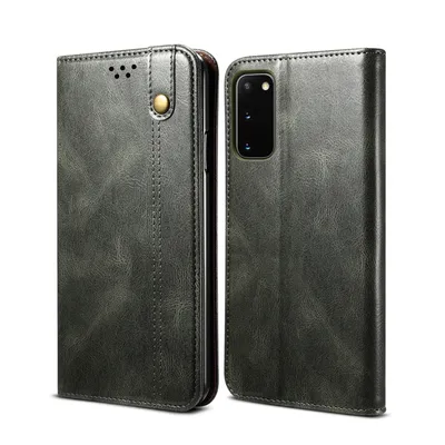 Immagine prodotto di Custodia per Samsung Galaxy S20, portafoglio in pelle flip case con funzione stand verde