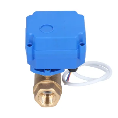 Obrázok produktu pre Elektrický guľový ventil mosadzný mini 3 vodiče 2 režimy ovládania Integrované hydraulické zariadenie DC12V