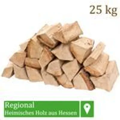 Produktbild von Brennholz Kaminholz Holz Eiche 25 kg Für Ofen und Kamin Kaminofen Feuerschale Grill Feuerholz Holzscheite Wood 25 cm kammergetrocknet Flameup