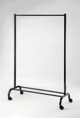 Produktbild von Rollgarderobe schwarz Kleiderständer auf Rollen Standgarderobe stabil