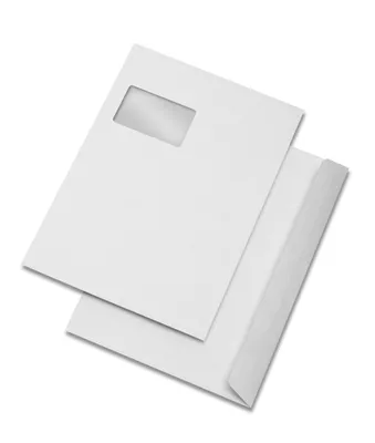 Produktbild von MAILmedia Versandtasche C4 haftklebend mit Fenster weiß 250 Versandtaschen