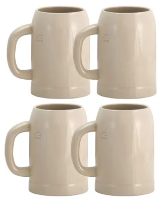 Produktbild von 4er Set Grenzauer-Bierkrug Humpen 0,5 Liter mit Eichstrich Steinkrug 500ml 50cl
