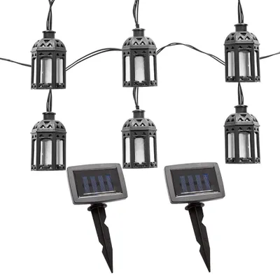Produktbild von LED Solar Lichterkette, 20x Laterne, orientalisch, L 200 cm