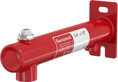 Image de Flamco fixation murale Flexconsole Rp 1/2xRp 3/4, rouge, avec purgeur d'air manuel 1/2