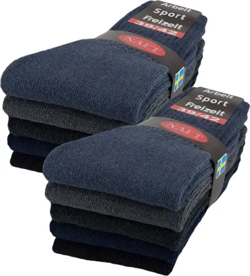 Produktbild von 10 | 20 | 30 Paar Sportsocken Tennissocken Arbeitssocken Damen & Herren - 10 Paar Gemischt 43-46