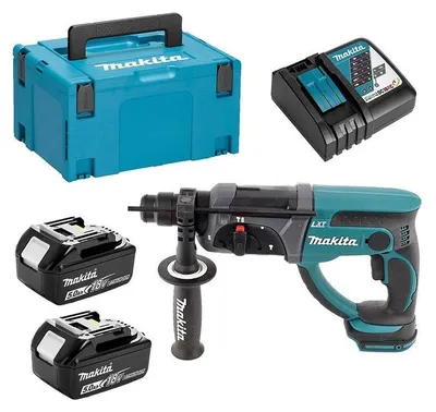 Image de Perforateur Burineur MAKITA DHR202RTJ - SDS-Plus - 18V - 2 x 5.0 Ah LXT