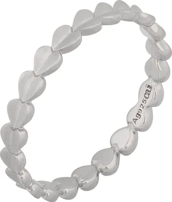 Produktbild von cai Ring 925/- Sterling Silber rhodiniert Herz Stacking