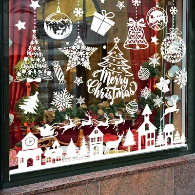 Image de Décorations adhésives pour fenêtres - Autocollants décoratifs pour fenêtres - 250 pièces