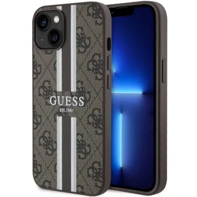 Image de Guess Guhmp14Mp4Rpsw Iphone 14 Plus / 15 Plus 6.7 Brązowy/Brown Hardcase 4G Printed Stripes Magsafe