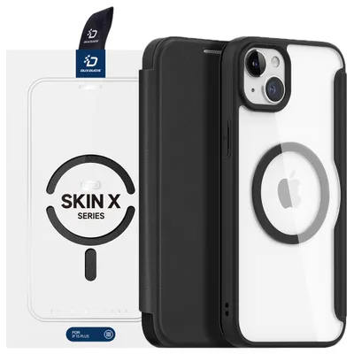 Produktbild von Dux Ducis Skin X Pro Magnetische Flip MagSafe Hlle iPhone 15  Schwarz Handyhlle