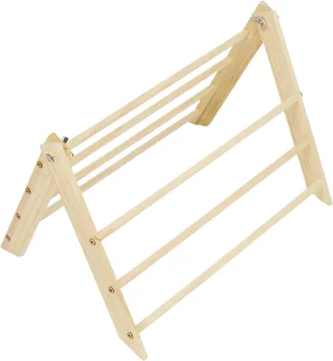Productafbeelding van Pluimveebaarsstandaard - Houten ladder - Natuurlijk gedrag - Driehoekige structuur - 35x26 cm - Houtkleur