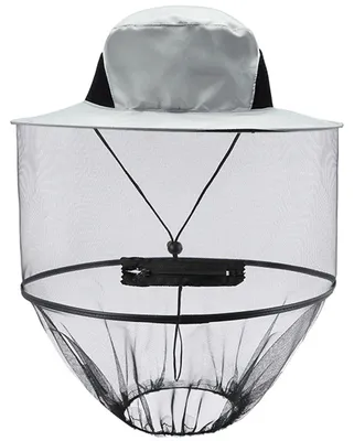 Moskito-Kopfnetz-Hut, 1 Stück, grau, Polyester, Outdoor