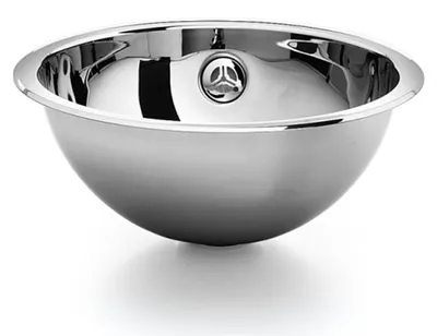 Produktbild von Lineabeta Einbauwaschbecken 33 cm rund Edelstahl glänzend mit Rand