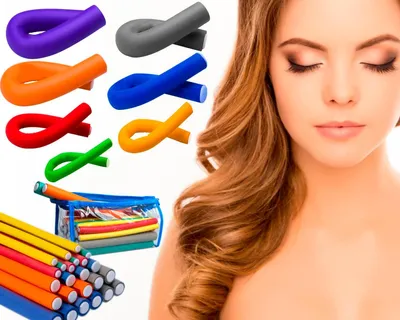 Produktbild von Papilotten zum Locken über Nacht, 24 Stück in verschiedenen Größen, Locken ohne Hitze für alle Haartypen