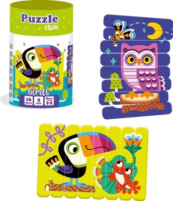 Obrázek produktu pro Puzzle 16 patyczków Ptaki RK1090-04