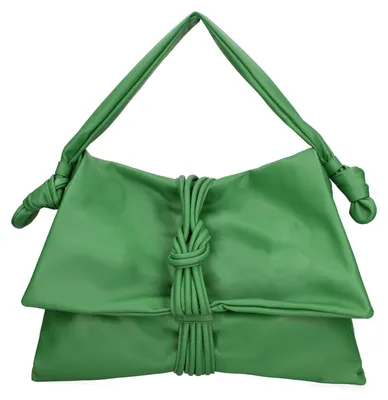 Imagen del producto de Bolso de hombro para mujer, de cuero genuino, diseño "Sauvage", con cierre magnético. Fabricado en Italia