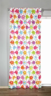 Produktbild von Fertigschal verdeckte Schlaufen "Elefant": Größe (HxB): 245x135cm Farbe: Bunt
