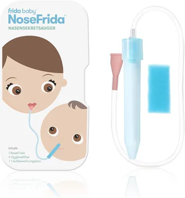 Image de Aspirateur nasal - À partir de 0 mois - 50 x 2,3 x 2,3 cm - Bleu - Blanc - 1 pièce