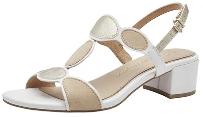 Produktbild von MARCO TOZZI Damen Sandale bequem Blockabsatz Synthetik Vegan 2-28231-44, Größe:40 EU, Farbe:Weiß