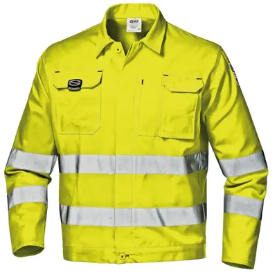 Produktbild von Sir Safety Mistral Herren Warnschutzjacke mit Reflexstreifen EN ISO 20471 Klasse 2, M+, Hi-Vis-Gelb