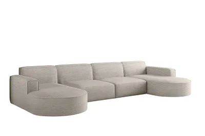 Produktbild von Kaiser Möbel Ecksofa Designer MODENA U XL stoff Dicker cord Poso Beige