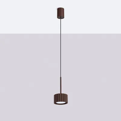 Image de Suspension AURA 1 brun Gx53 1xGx53 10W aluminium 125x10x10cm Sollux Lighting