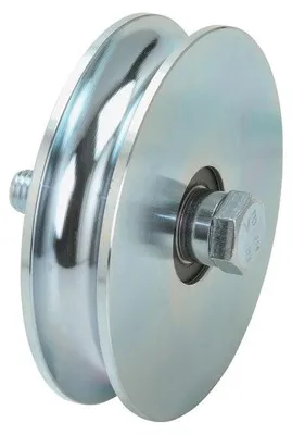 Zdjęcie produktu dla KÓŁKO Z ŚRUBĄ DO BRAM Z 2 ŁOŻYSKAMI, 140 mm