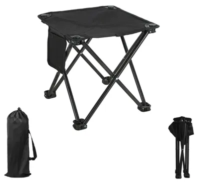 Image de Omgoods - Tabouret de camping pliable avec sac de transport, supportant jusqu'à 180 kg