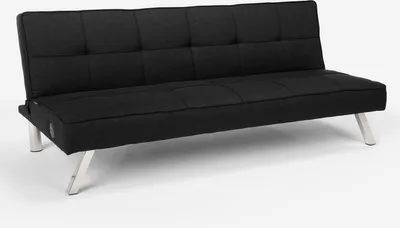 Produktbild von Schlafsofa aus Stoff mit USB-Anschluss und Metallbeinen Design Astralis - Schwarz