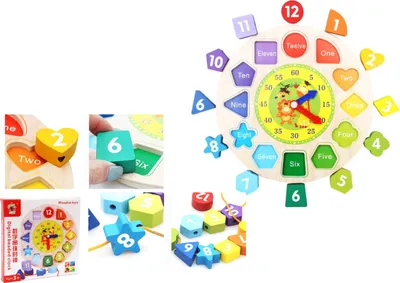 Zdjęcie produktu dla zegar drewniany edukacyjny WAN-101