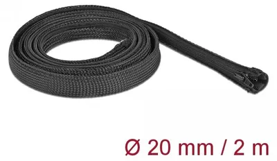Immagine prodotto di DELOCK Geflechtschlauch Reißverschl. hitzebest.2mx20mm Black