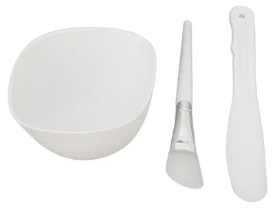 Obrázek produktu pro 3dílná sada nástrojů pro výrobu masek, silikonová mísa, štětec, špachtle, sady na míchání