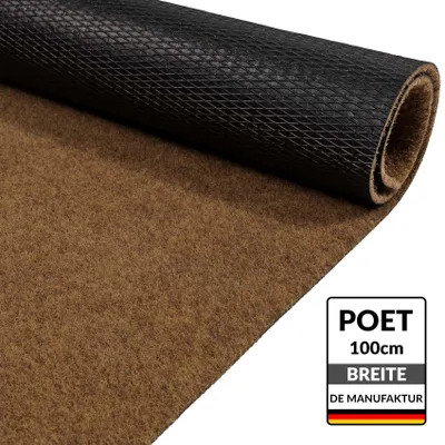 Teppichläufer POET Läufer Sauberlaufmatte Fußmatte Flurläufer 100x220cm Meliert Kokos, Hauptbild