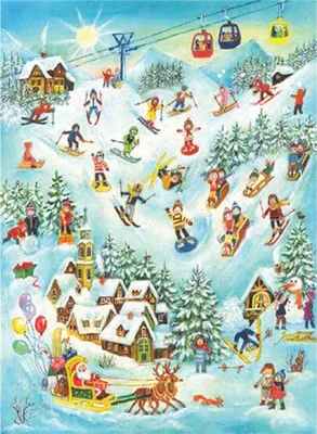 Image de Calendrier de l'Avent sur le thème du ski avec 24 surprises