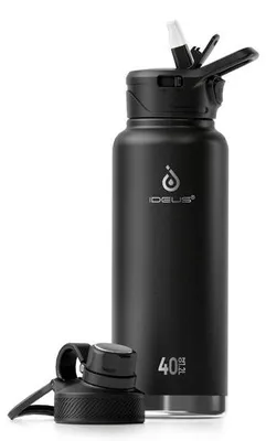 Produktbild von Isolierte Edelstahlwasserflasche 1L schwarz
