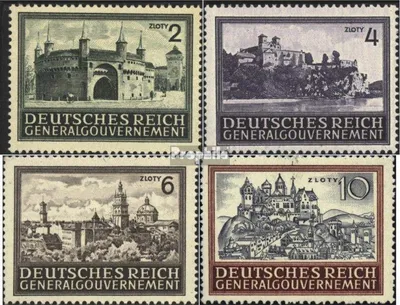 Produktbild von Briefmarken Generalgouvernement 1943 Mi 113-116 (kompl.Ausg.) gestempelt Bauwerke