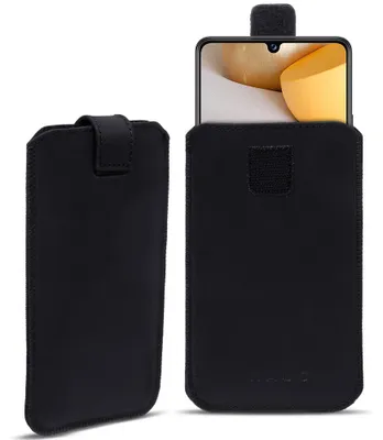 Produktbild von Handy Hülle für Samsung Galaxy A55 A35 A25 A15 Leder Tasche Schwarz Schutzhülle