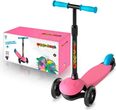 Immagine prodotto di DEQUBE- Monopattino per bambini 3 ruote regolabili - monopattino con ruote a LED e freno posteriore - pieghevole, per bambini da 2 a 7 anni. DEQUBE