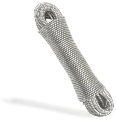 Produktbild von Wäscheleine 30 Meter mit Stahlkern - Verstellbare Länge für Innen und Außen