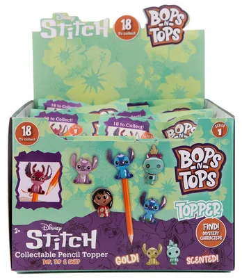 Productafbeelding van Cyp Brands Lilo & Stitch Bops & Tops Toppers Display met 12 stuks. One size