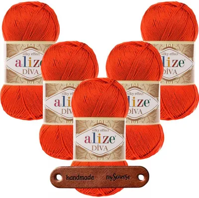 Produktbild von 5 x ALIZE Diva 37 Orange mit Label