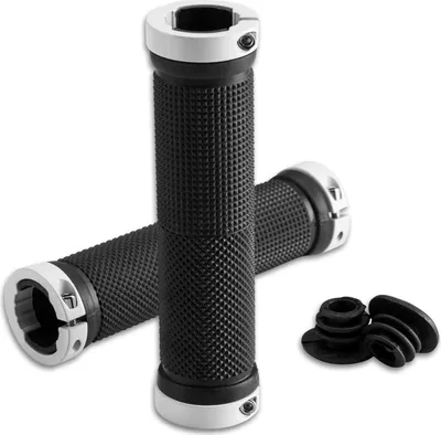 Produktbild von ROCKBROS Fahrradgriffe 22mm, Lenkergriffe mit Rutschfester Gummi-Oberfläche mit Aluminium Lock-On System, Geeignet für MTB Weiß