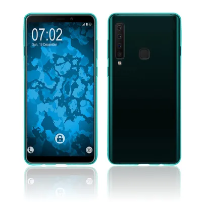 Produktbild von PhoneNatic Case kompatibel mit Samsung Galaxy A9 (2018) - türkis Silikon Hülle transparent Cover
