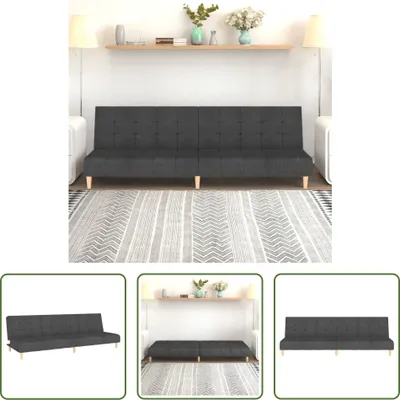 Produktbild von The Living Store Schlafsofa 2-Sitzer Dunkelgrau Stoff
