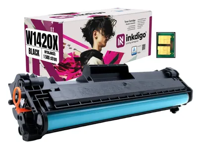 Produktbild von Inkdigo Toner W1420X mit Chip für HP LaserJet M110w, M110a, M140w – Schwarz, 1500 Seiten