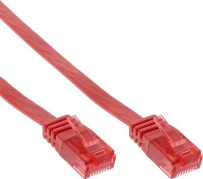 Immagine prodotto di InLine® Patchkabel flach, U/UTP, Cat.6, rot, 3m
