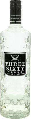 Produktbild von Three Sixty Vodka 1000ml 37,5% Vol.